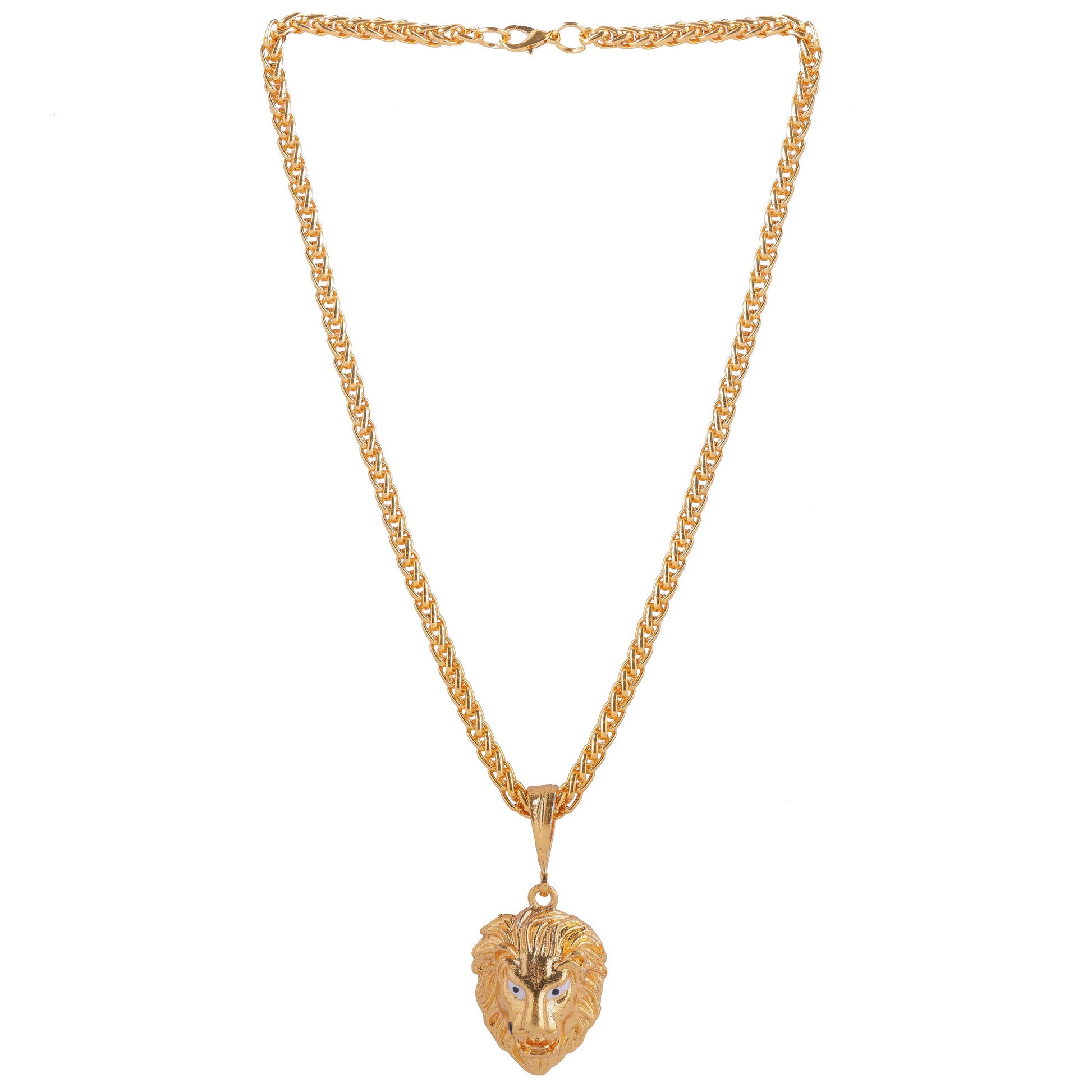 Lion King Gold-plated Stainless Steel Pendant With Chain For Mens
