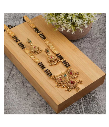 Brass Gold-Plated Jewel Set  (Gold)