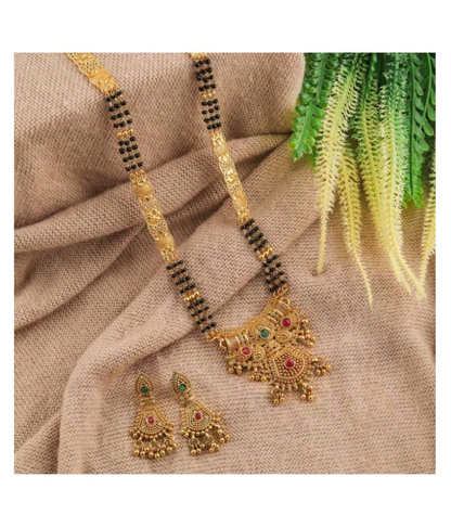 Brass Gold-Plated Jewel Set  (Gold)