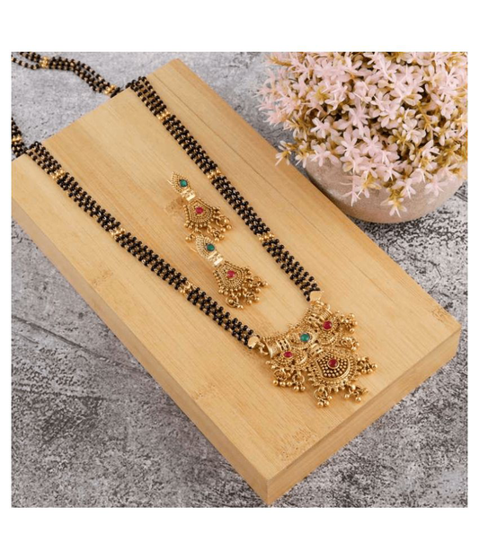 Brass Gold-Plated Jewel Set  (Gold)