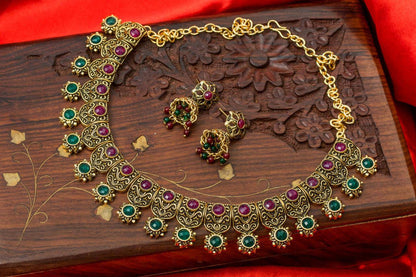 Alloy Golden Designer Necklaces Set