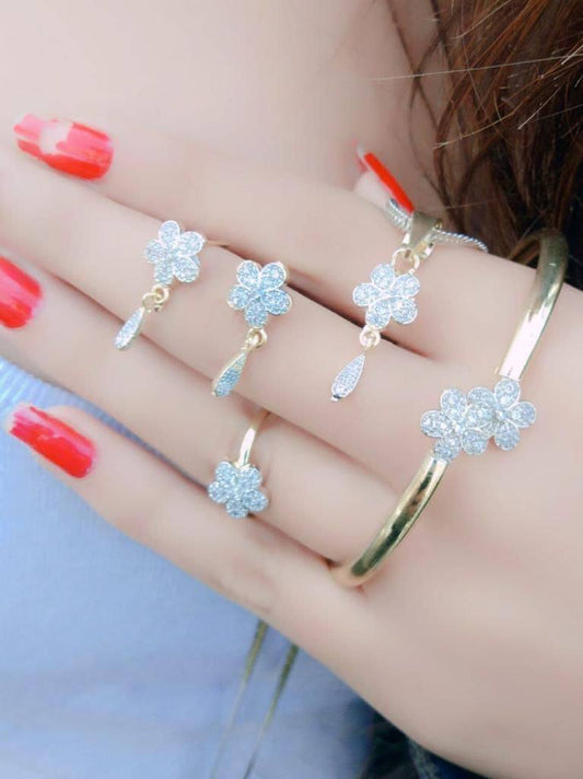   Pendant Set With Earring,Ring And Bracelet Special For Women