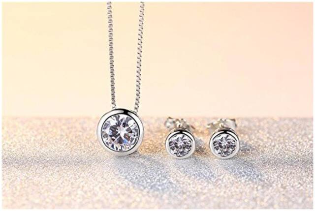Rakhi special gift for sister -  Silver Plated Pendant Set For Women
