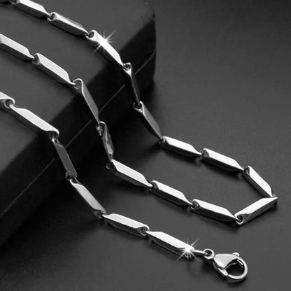 Gujju Stainless Steel Silver Chain For Boys & Men