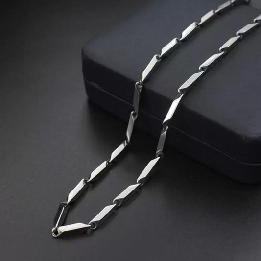 Gujju Stainless Steel Silver Chain For Boys & Men