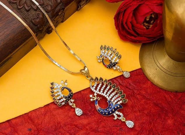 Gujju Latest Pendent Set With Earrings