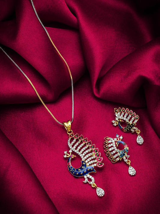 Gujju Latest Pendent Set With Earrings