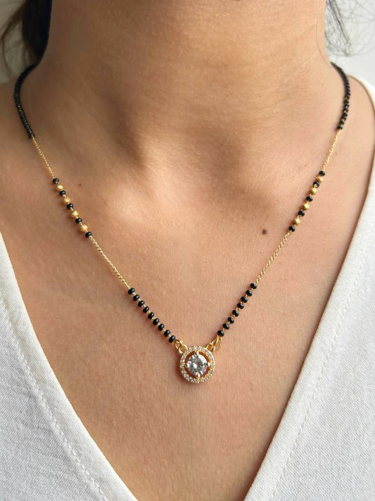 New Fashion Exclusive Diamond Gold Plated Mangalsutra For Women