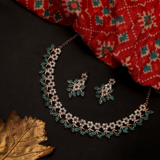 Gujju Latest Necklace Set With Earrings For Girls And Women