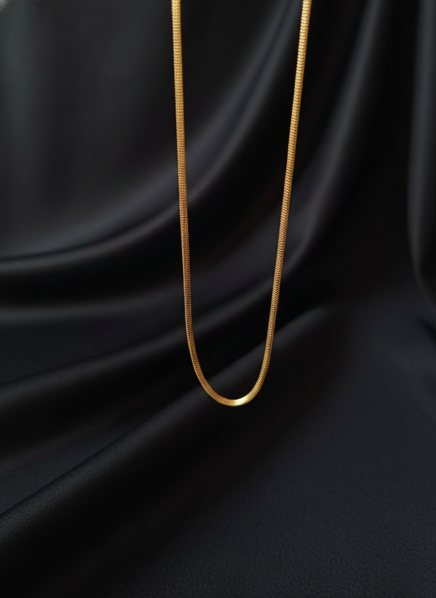 Premium Gold Plated Mesh Popcorn Chain for Men & Women
