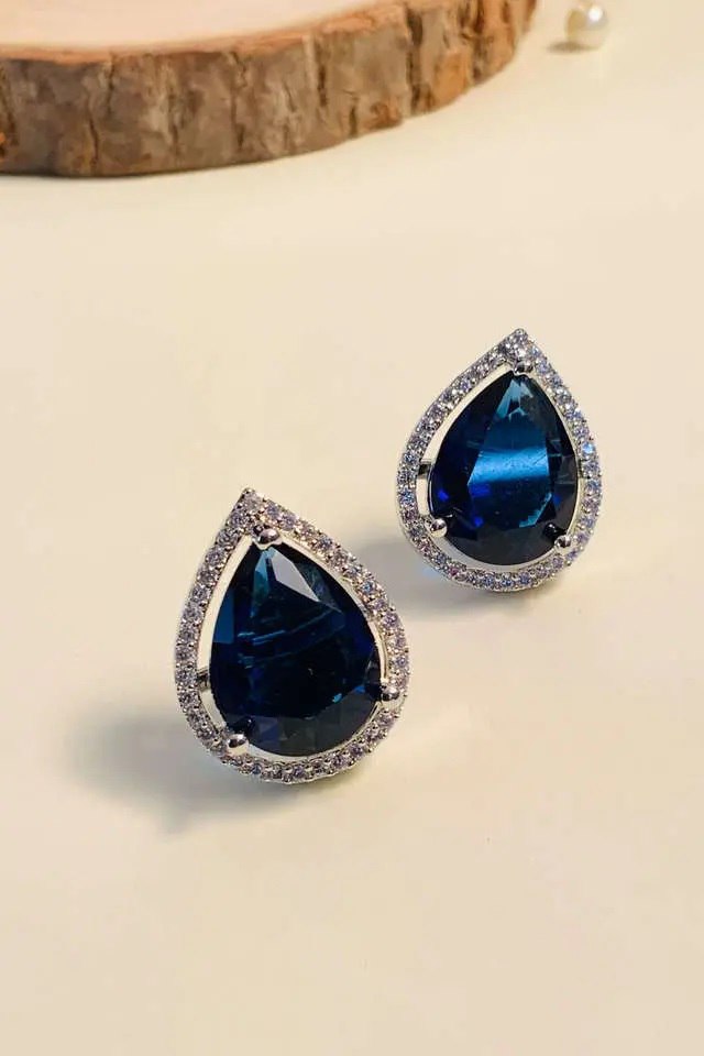 Silver Plated Alloy Stud Earrings for Women/Girls