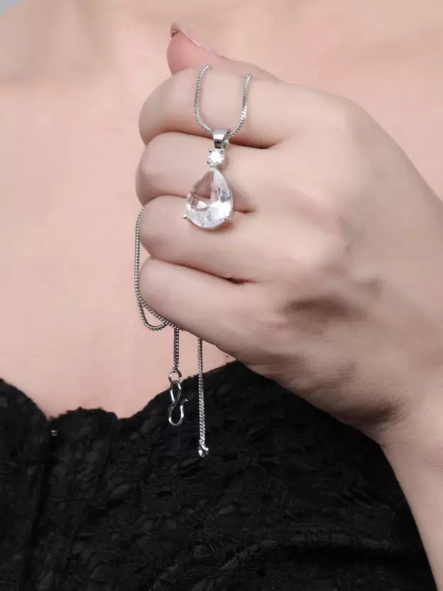 Silver Plated Crystal  Pendant for Women/Girls