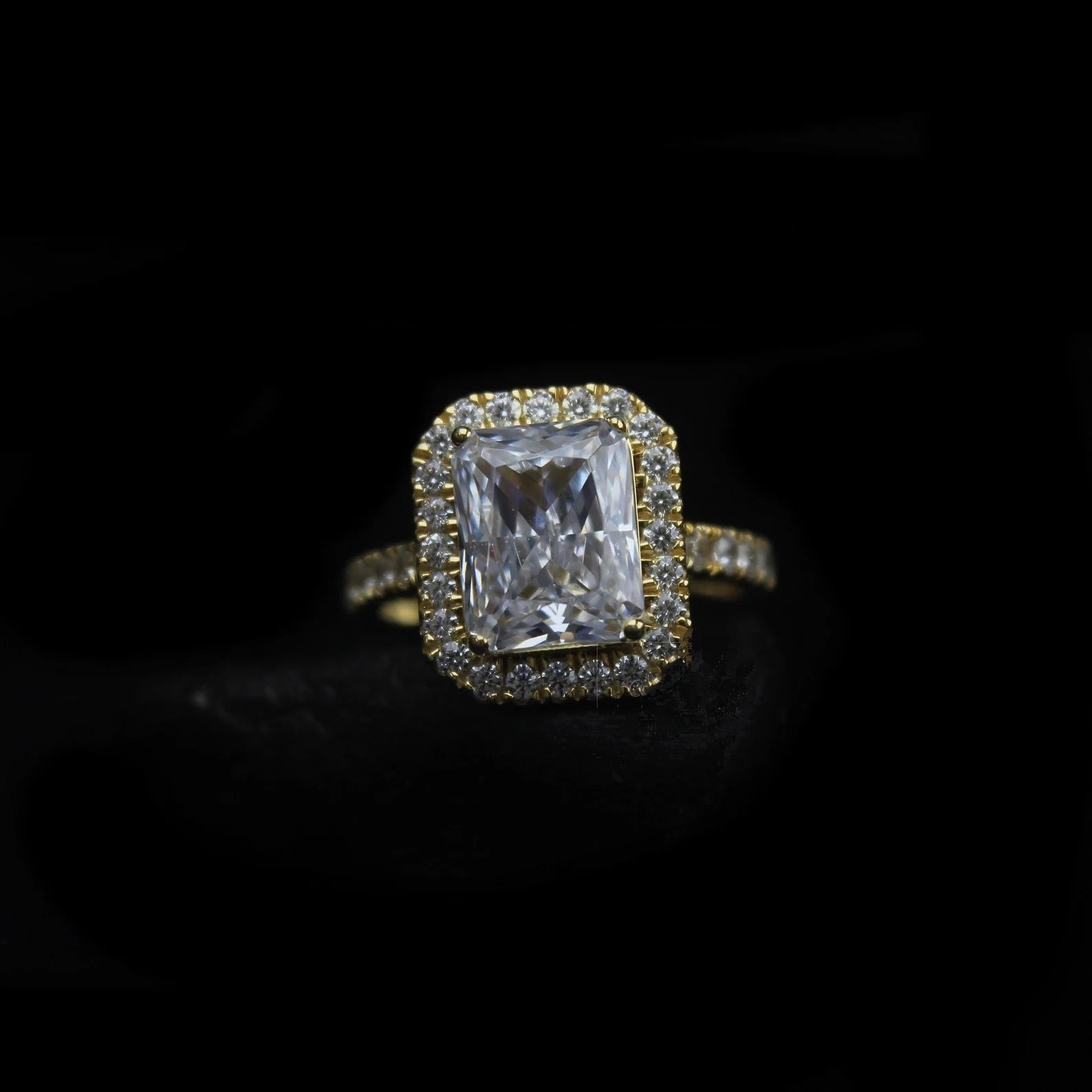 Square Gold Plated Ring For Women/Girls
