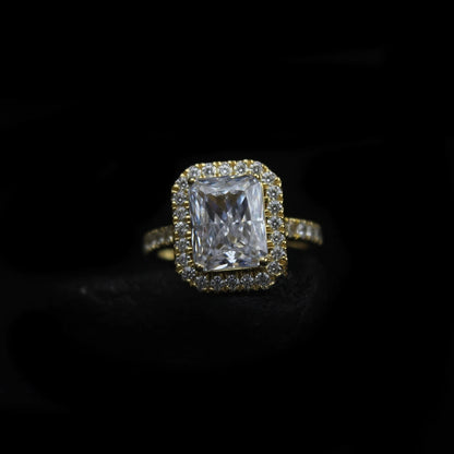 Square Gold Plated Ring For Women/Girls