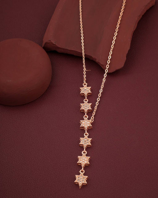 Stylish Rose Gold Plated Pendant Chain For Womens