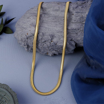 UNIQUE BRASS GOLD PLATED SNAKE CHAIN FOR MENS