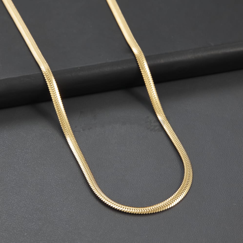 UNIQUE BRASS GOLD PLATED SNAKE CHAIN FOR MENS