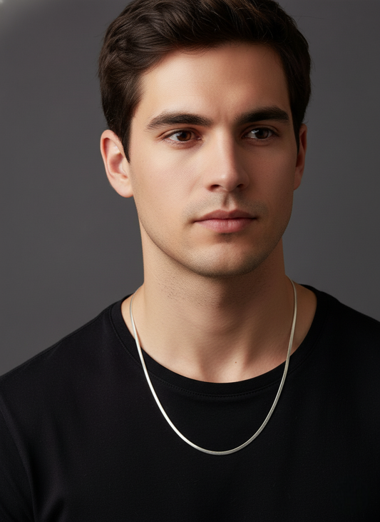 Unisex Genuine Sterling Silver Flexible & Smooth Snake Chain 