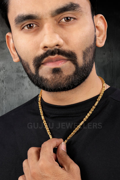Gujju Stylish Gold Plated Neck Chain For Boys And Men's