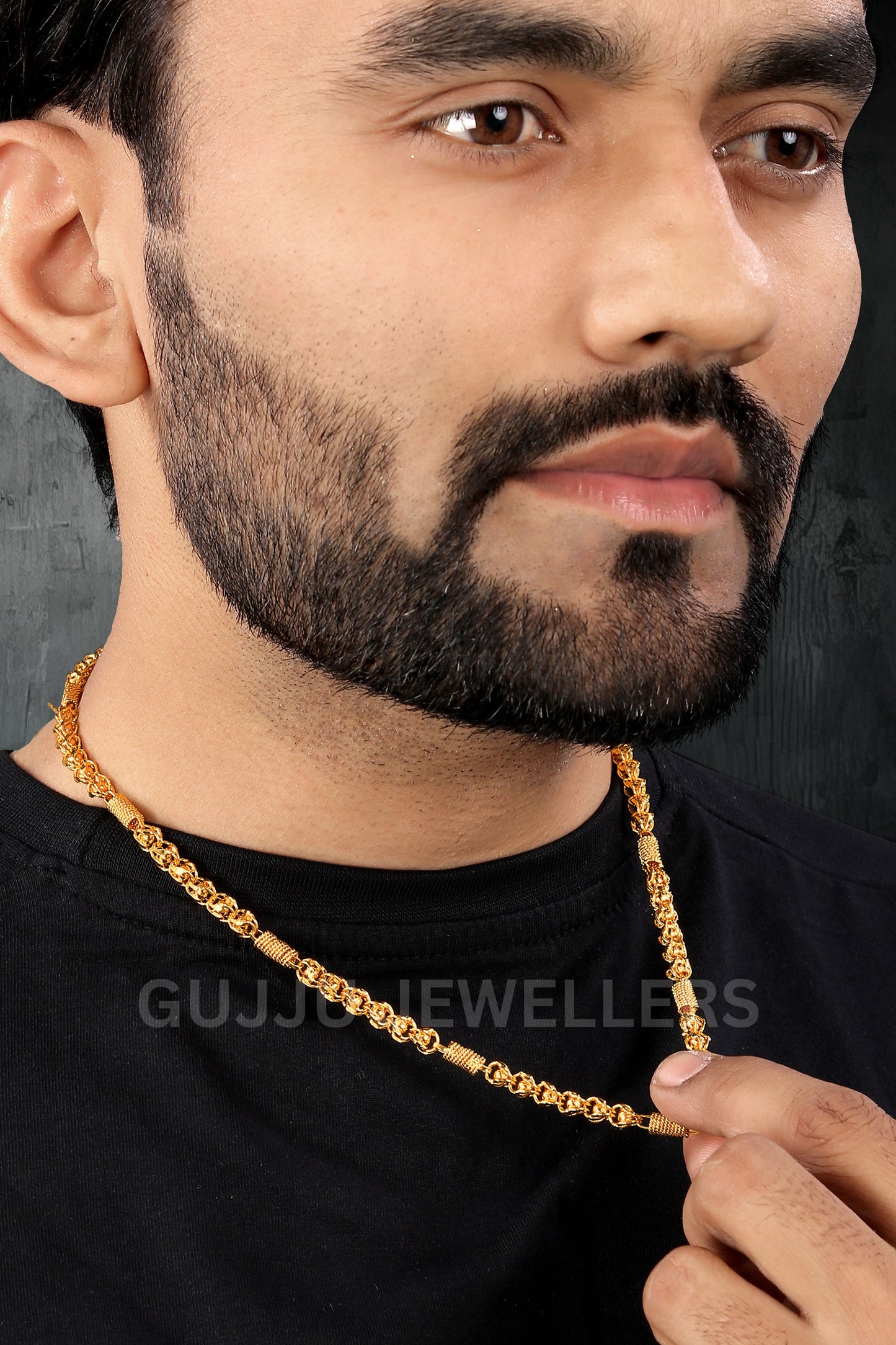 Gujju Stylish Gold Plated Neck Chain For Boys And Men's