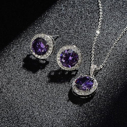 Women Sterling Silver Chain And Pendant With Earrings For Women/Girls
