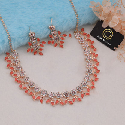 Gujju Latest Necklace Set With Earrings For Girls And Women