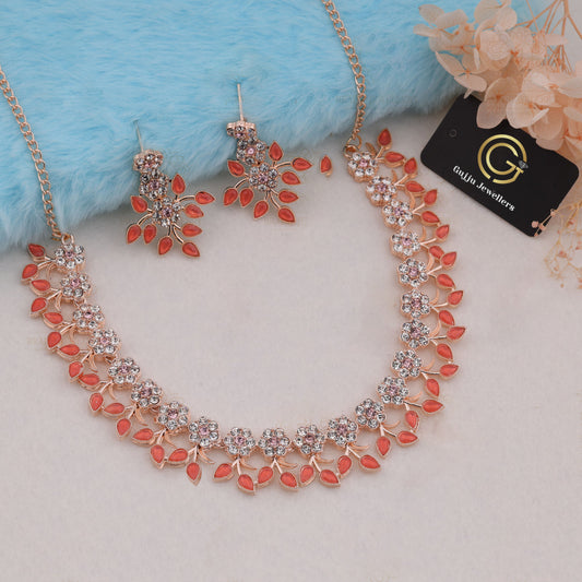 Gujju Latest Necklace Set With Earrings For Girls And Women