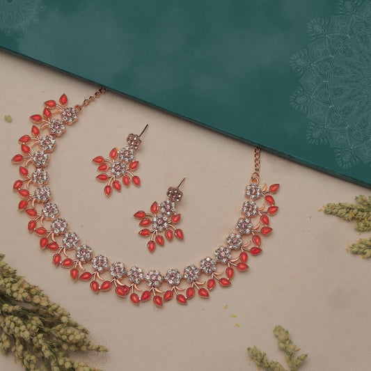 Gujju Latest Necklace Set With Earrings For Girls And Women