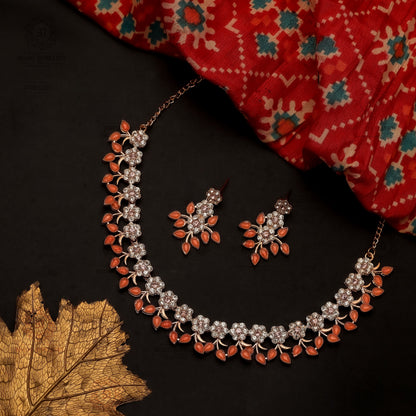 Gujju Latest Necklace Set With Earrings For Girls And Women