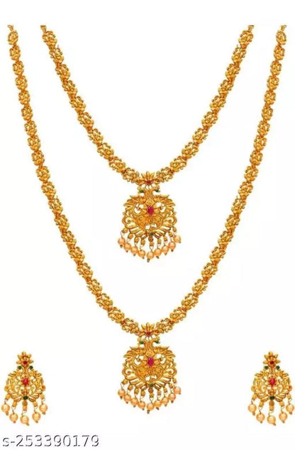 Gujju Jewellers Alloy Golden Designer jewellery Set