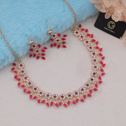 Gujju Latest Necklace Set With Earrings For Girls And Women