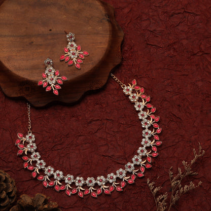 Gujju Latest Necklace Set With Earrings For Girls And Women