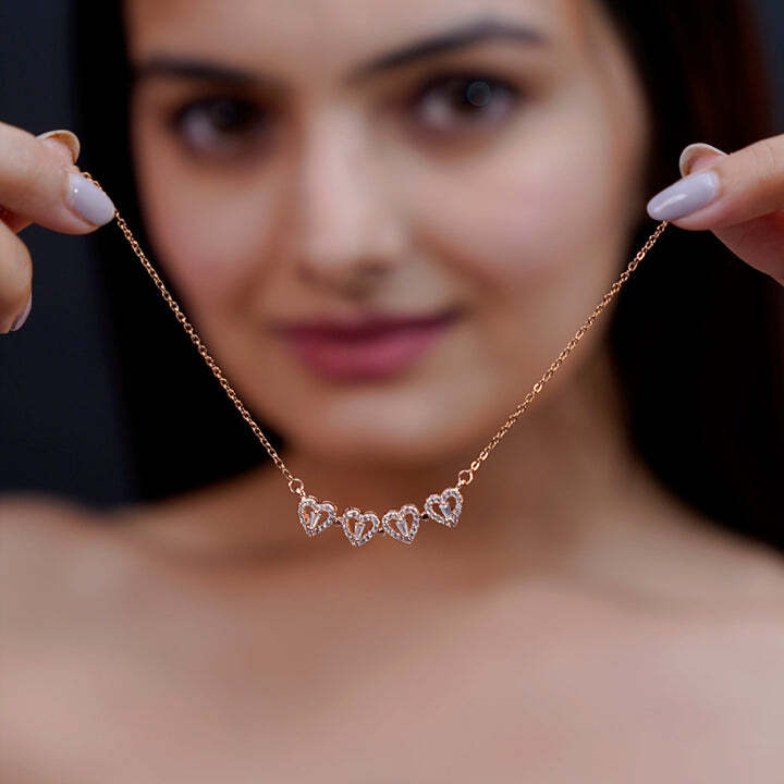 2 In 1 Flower Megnet Type Pendant Set Special For Women And Girls