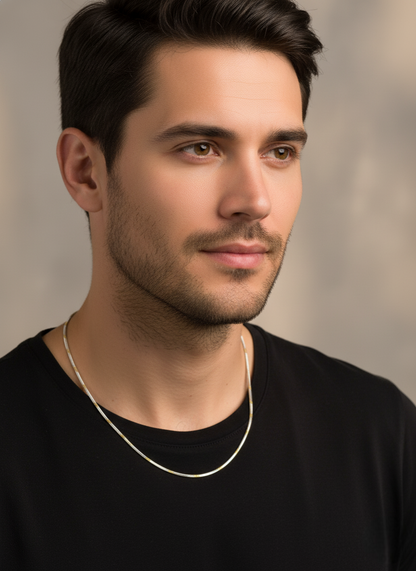 Unisex Gilded Serpent A Stunning Gold And Silver Snake Chain