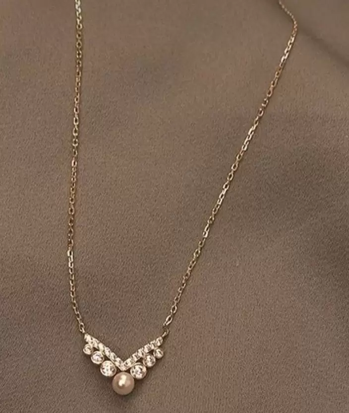 unique Rose Gold Plated Pendant Chain For Womens