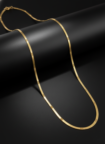 Unisex Fashion-Forward Individuals Gold Plated Snack Chain