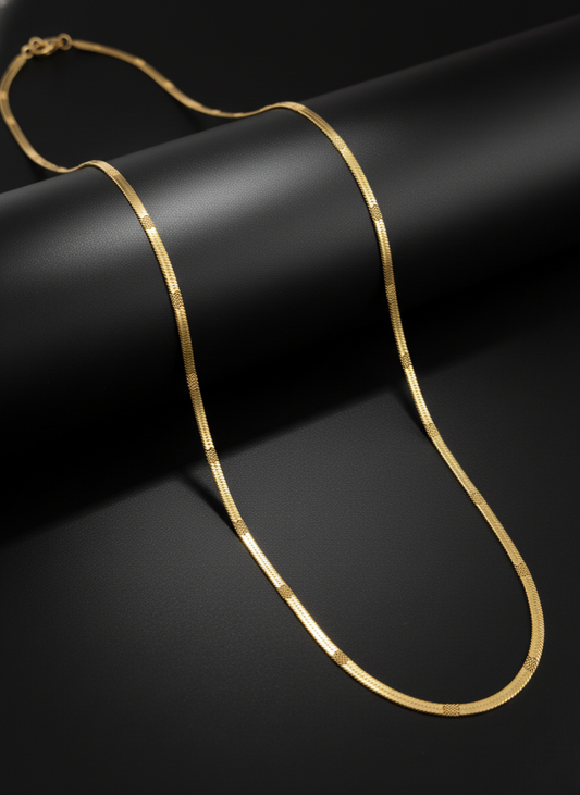 Unisex Fashion-Forward Individuals Gold Plated Snack Chain