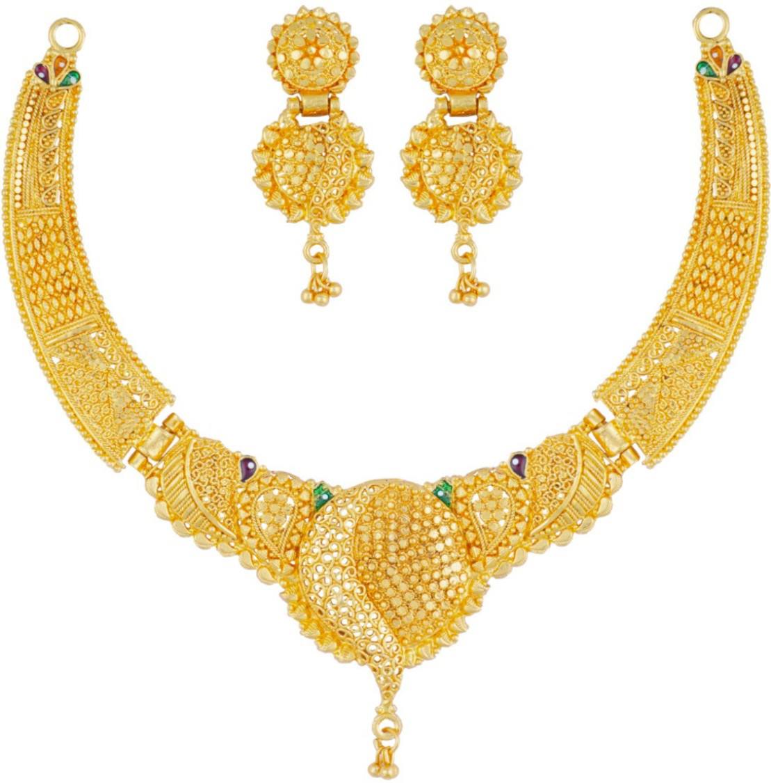 Alloy Golden Designer Necklaces Set(pack of 1)