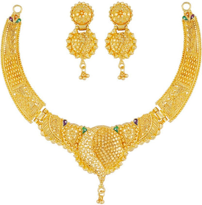 Alloy Golden Designer Necklaces Set(pack of 1)